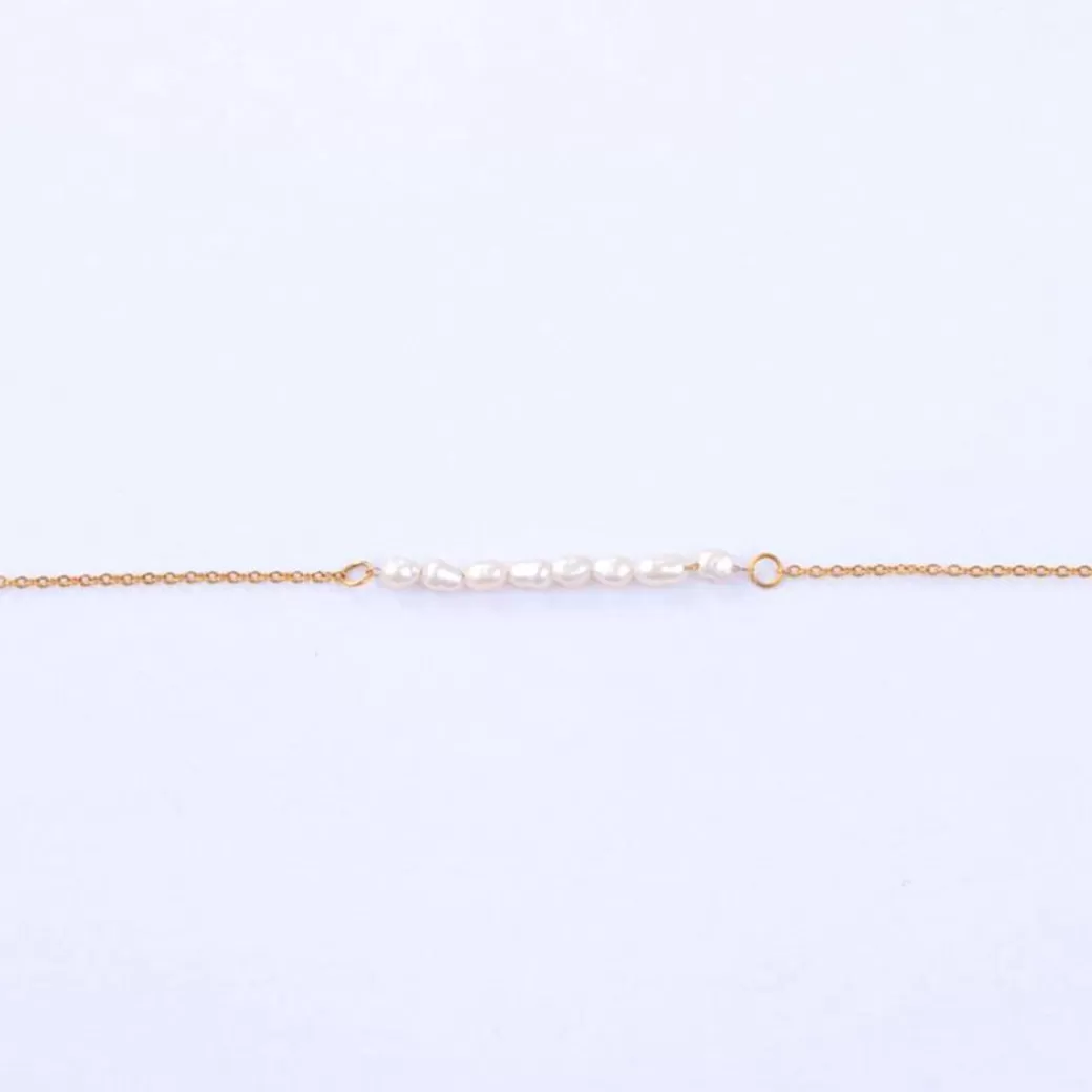 Pulsera Delicada de Perlas de Río Mini - Joyería Atolea