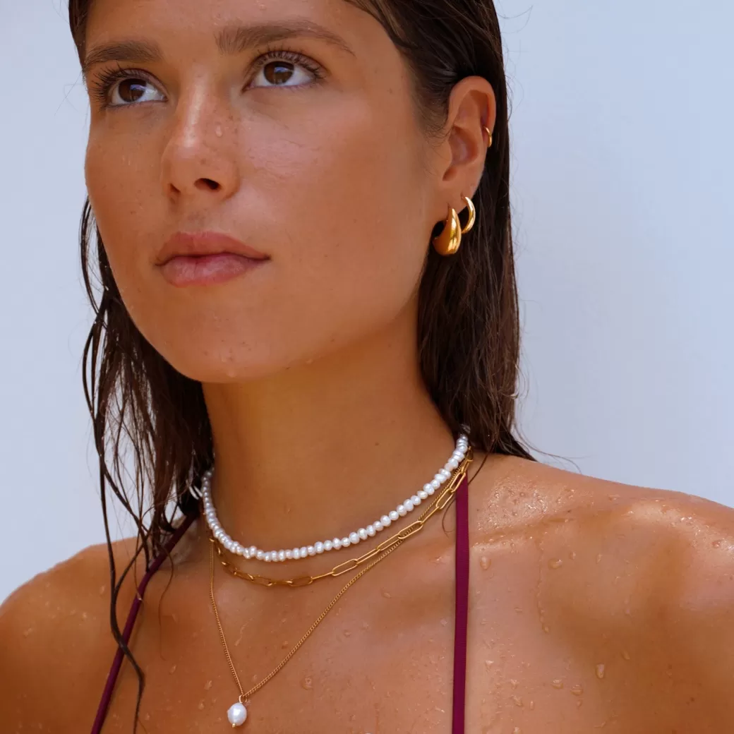 Collar de Perlas de Agua Dulce con Toque Elegante - Oferta Exclusiva Atolea ¡Sólo 24 Horas! 

(：，