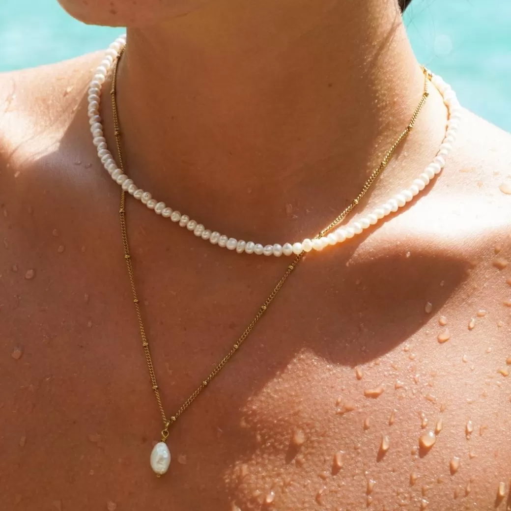 Collar de Perlas de Agua Dulce con Toque Elegante - Oferta Exclusiva Atolea ¡Sólo 24 Horas! 

(：，