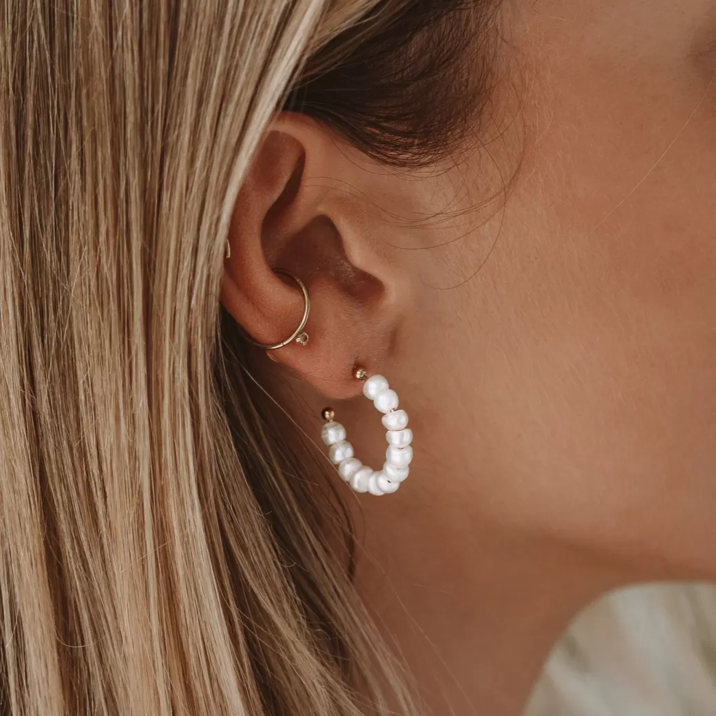 Aros Elegantes con Mini Perlas Clásicas - Oferta Exclusiva en Joyería Atolea