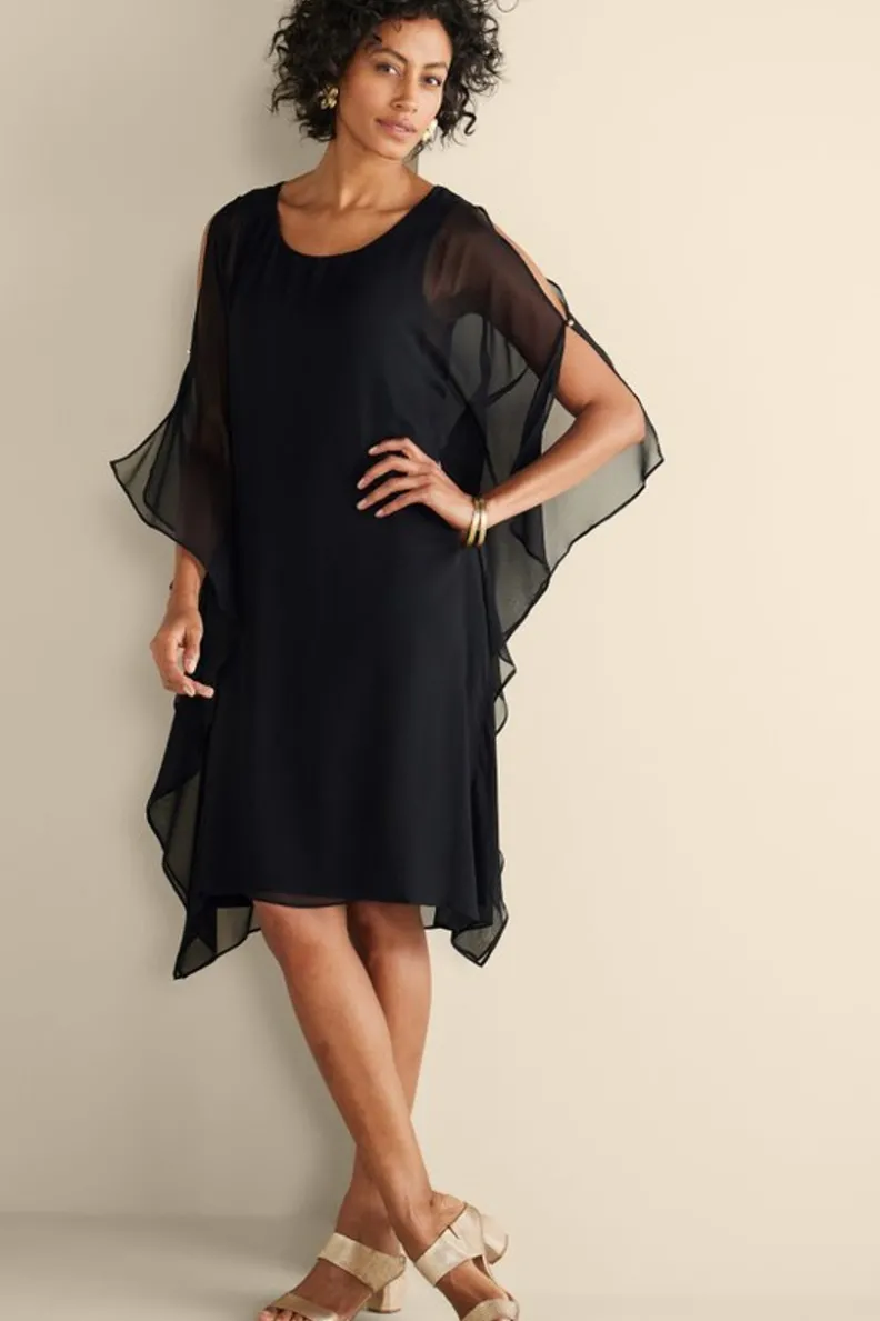 Vestido Morlaix en seda negra - Elegancia suave para tu guardarropa 

(Alternativa 1: Vestido fluido de seda Morlaix en ébano - Sofisticación Soft Surroundings) 

(Alternativa 2: Modelo Morlaix en seda noche - Detalles fluidos de Soft Surroundings)