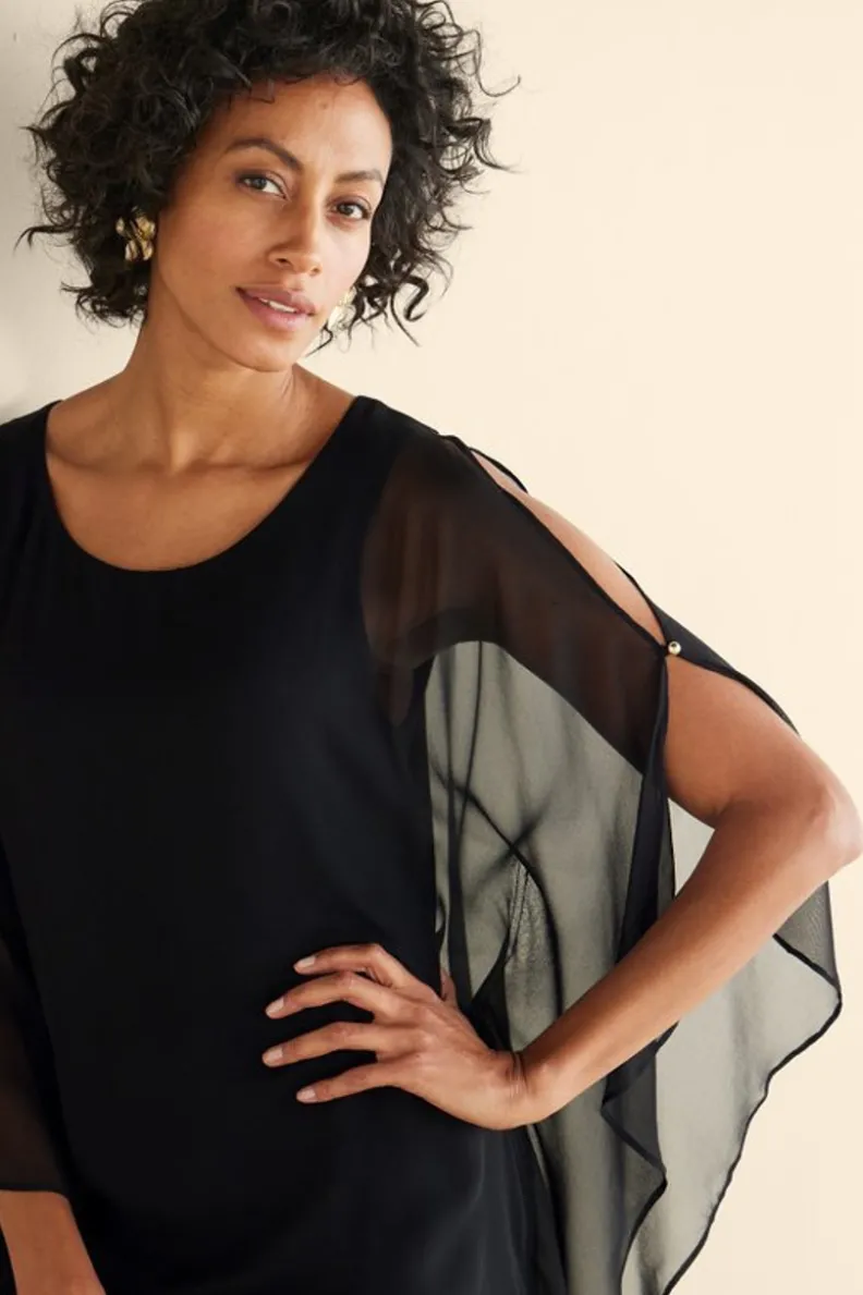 Vestido Morlaix en seda negra - Elegancia suave para tu guardarropa 

(Alternativa 1: Vestido fluido de seda Morlaix en ébano - Sofisticación Soft Surroundings) 

(Alternativa 2: Modelo Morlaix en seda noche - Detalles fluidos de Soft Surroundings)