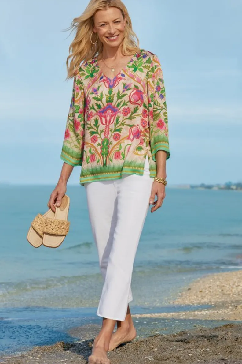 Blusa Neriah con Pañuelo Kyra - Conjunto Suave para Look Versátil de Soft Surroundings