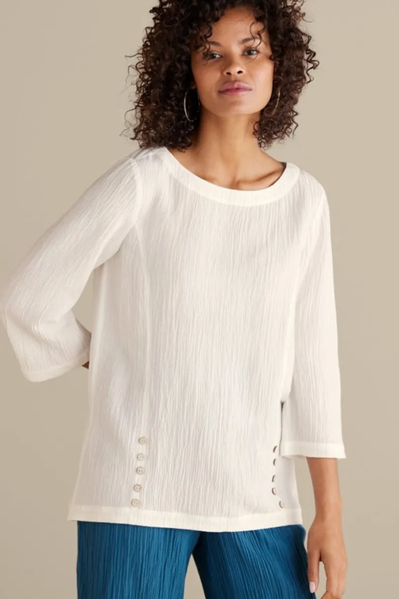 Elegante Túnica Oceo en Gasas Suaves - Conjuntos de Blusas y Leggings para Estilo Cómodo - Soft Surroundings