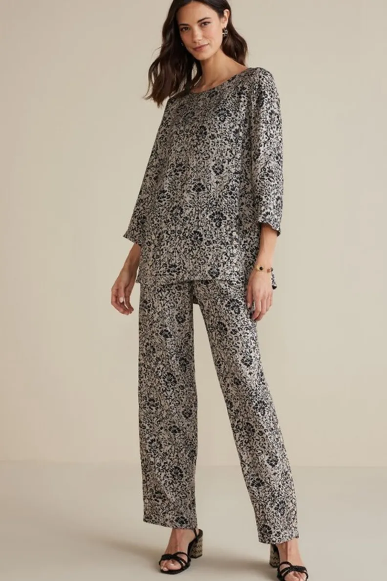 Elegante Túnica Oceo en Gasas Suaves - Conjuntos de Blusas y Leggings para Estilo Cómodo - Soft Surroundings