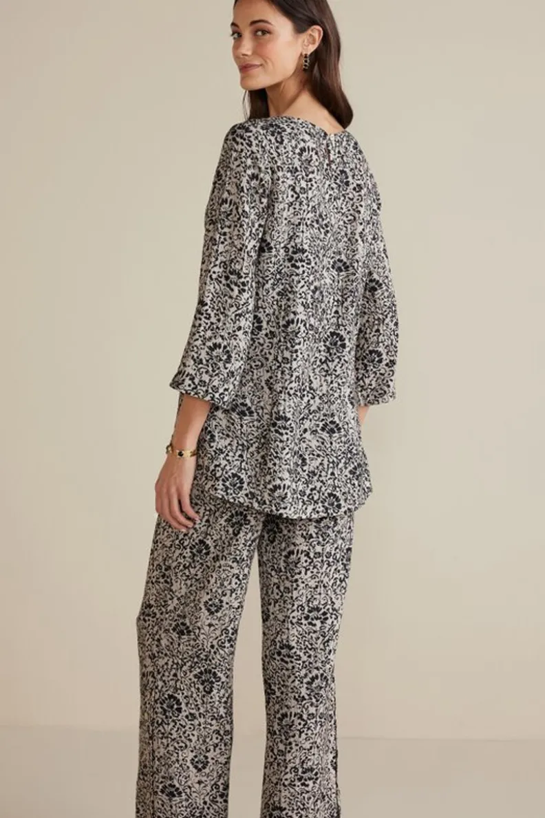 Elegante Túnica Oceo en Gasas Suaves - Conjuntos de Blusas y Leggings para Estilo Cómodo - Soft Surroundings