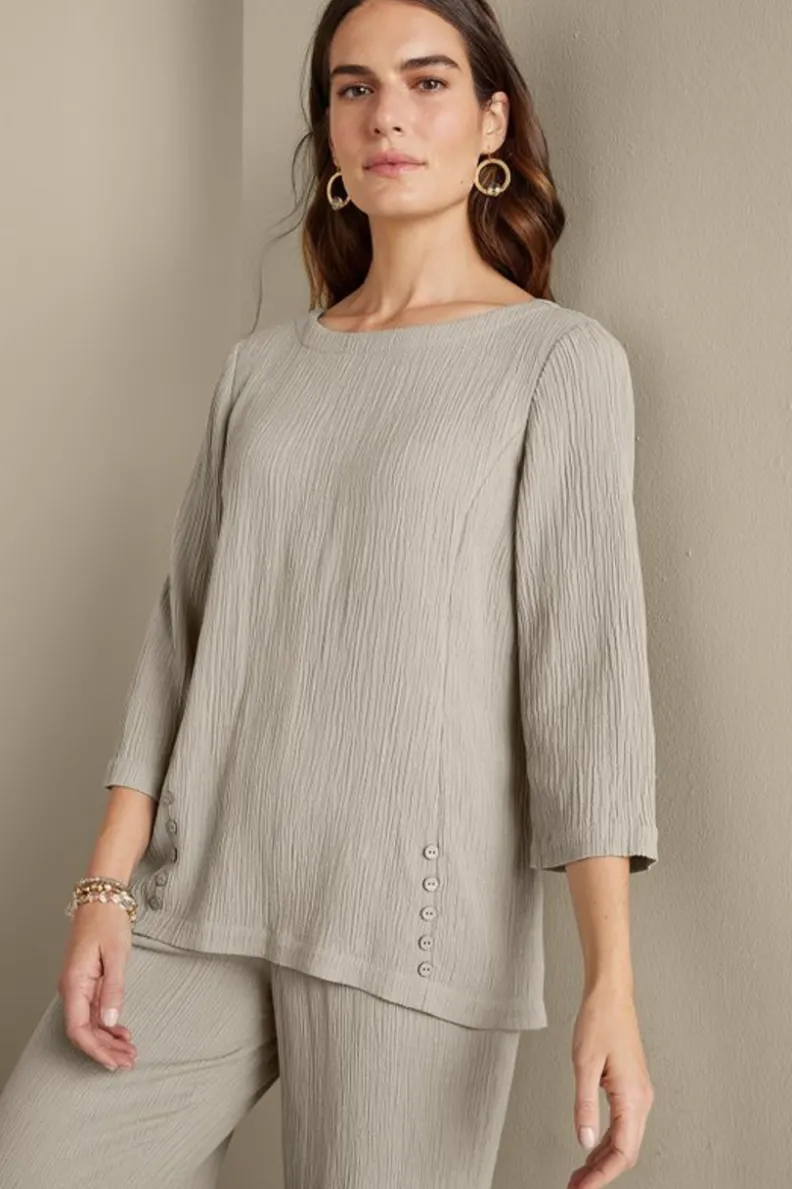 Elegante Túnica Oceo en Gasas Suaves - Conjuntos de Blusas y Leggings para Estilo Cómodo - Soft Surroundings