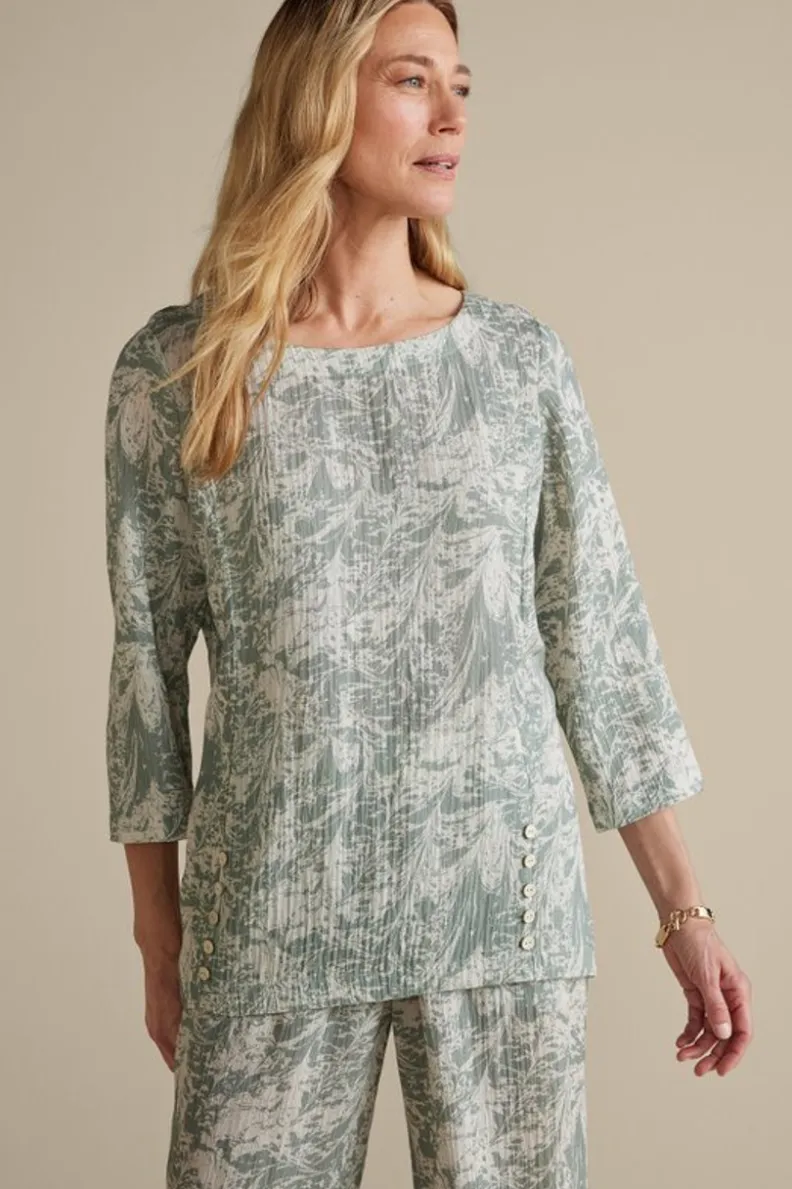 Elegante Túnica Oceo en Gasas Suaves - Conjuntos de Blusas y Leggings para Estilo Cómodo - Soft Surroundings