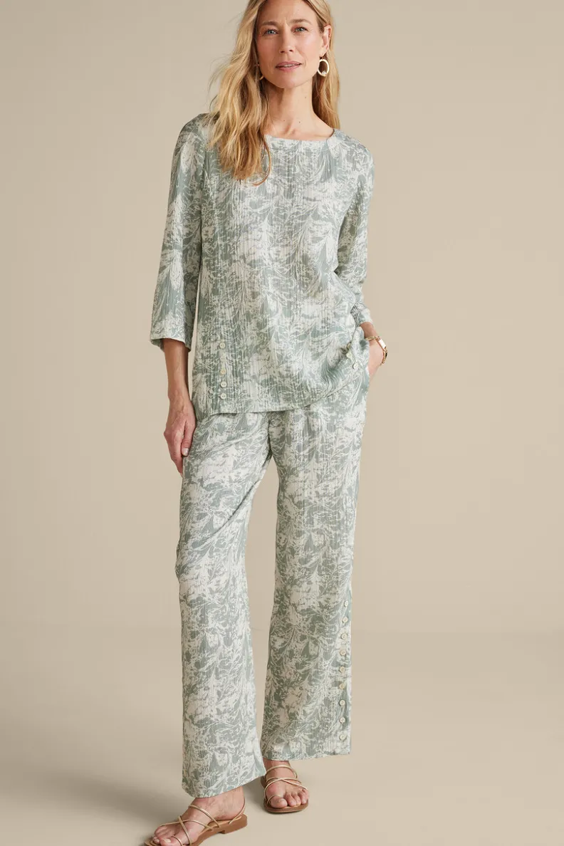 Elegante Túnica Oceo en Gasas Suaves - Conjuntos de Blusas y Leggings para Estilo Cómodo - Soft Surroundings