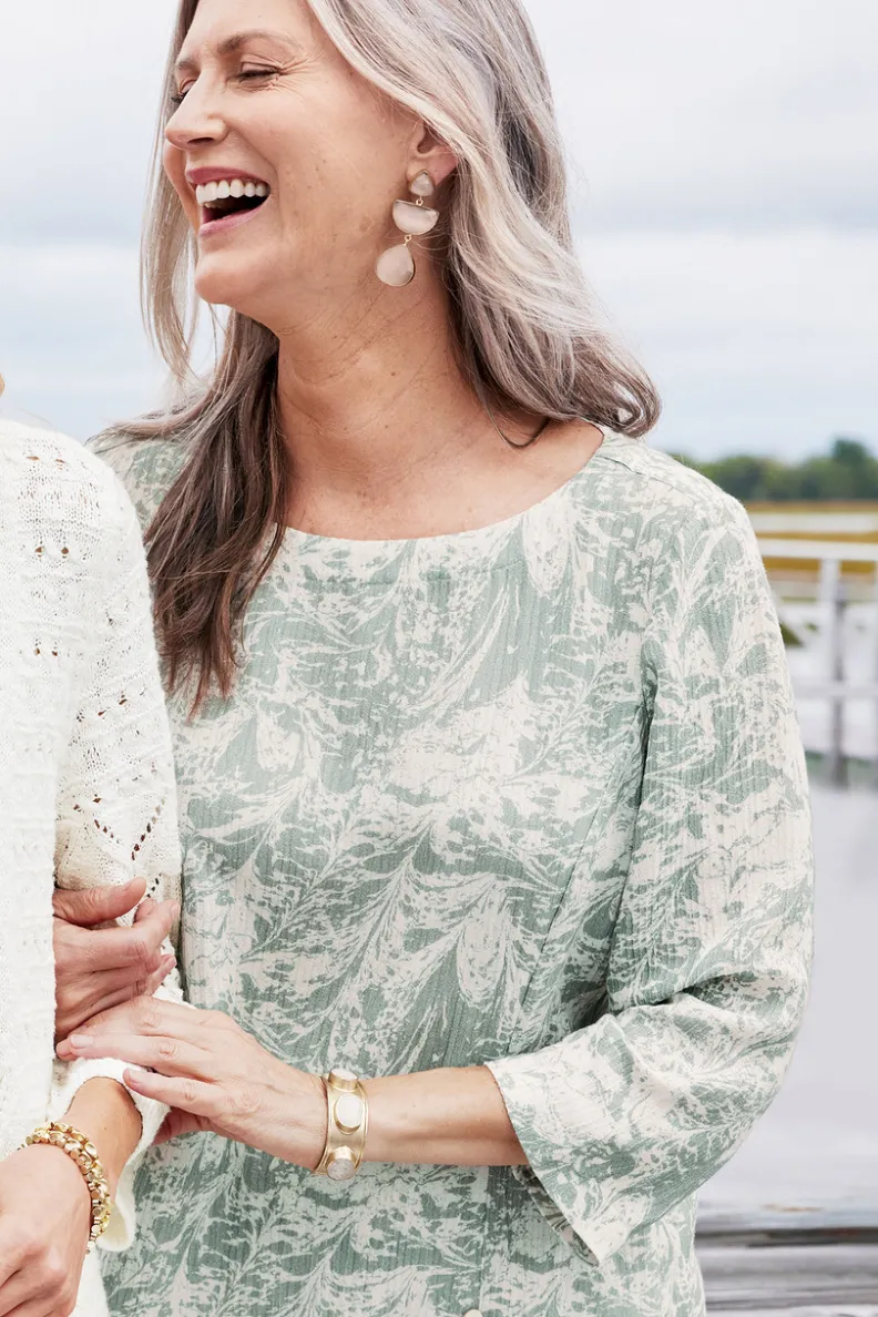 Elegante Túnica Oceo en Gasas Suaves - Conjuntos de Blusas y Leggings para Estilo Cómodo - Soft Surroundings