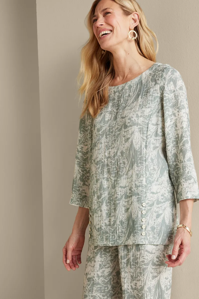Elegante Túnica Oceo en Gasas Suaves - Conjuntos de Blusas y Leggings para Estilo Cómodo - Soft Surroundings