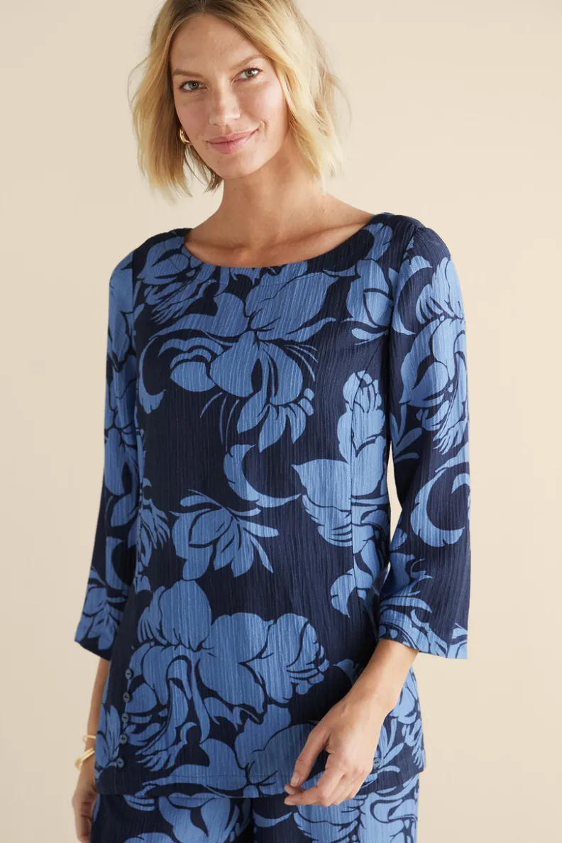 Elegante Túnica Oceo en Gasas Suaves - Conjuntos de Blusas y Leggings para Estilo Cómodo - Soft Surroundings