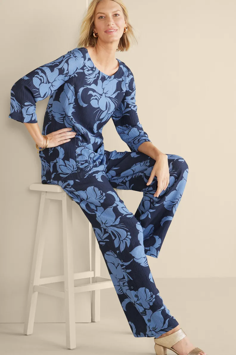 Elegante Túnica Oceo en Gasas Suaves - Conjuntos de Blusas y Leggings para Estilo Cómodo - Soft Surroundings