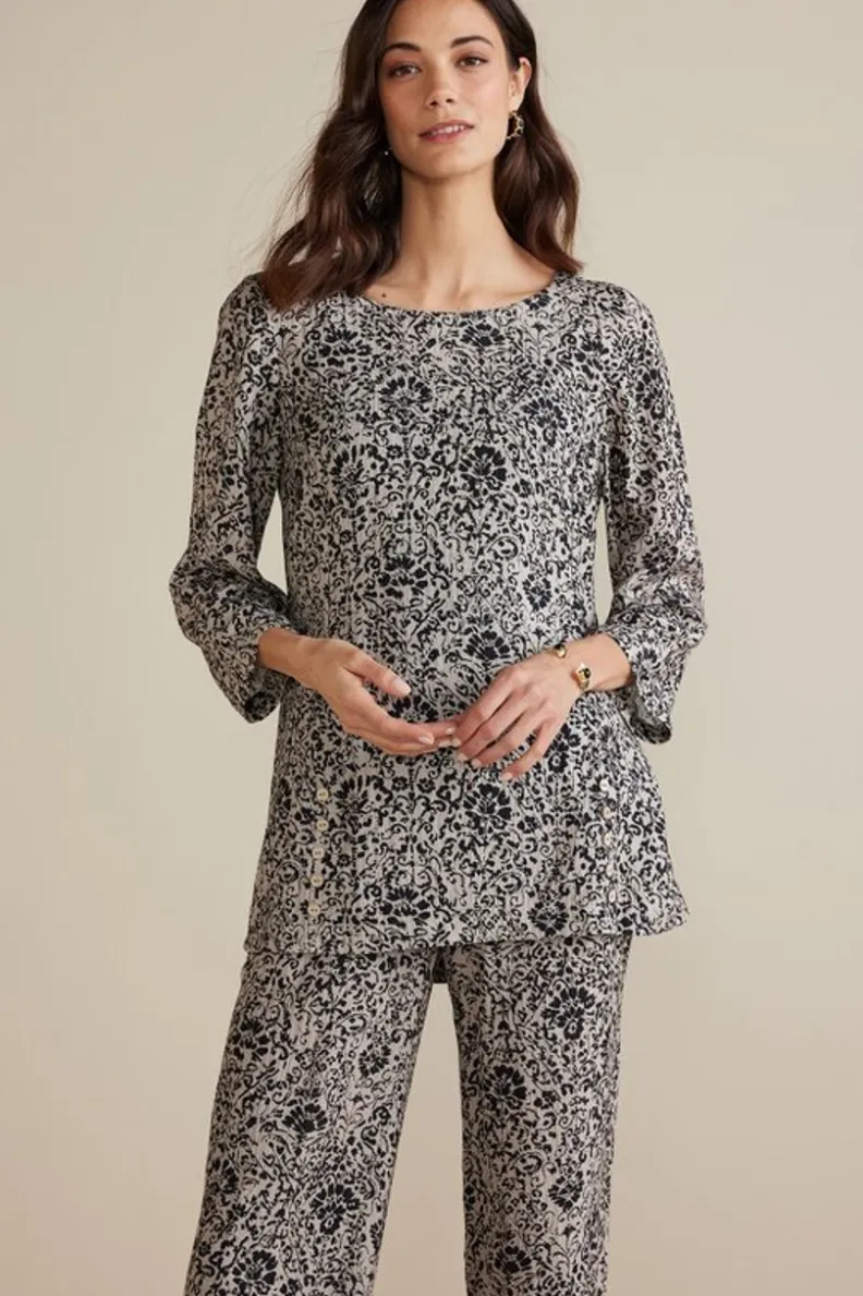 Elegante Túnica Oceo en Gasas Suaves - Conjuntos de Blusas y Leggings para Estilo Cómodo - Soft Surroundings
