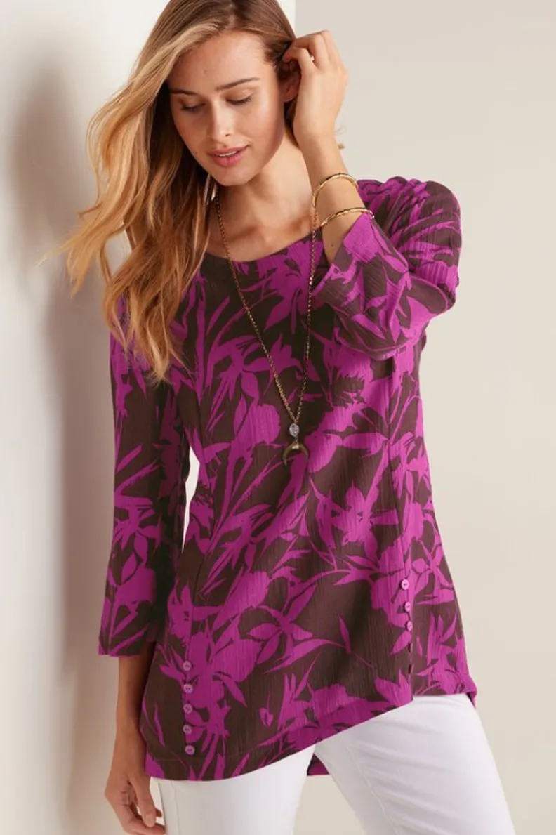 Elegante Túnica Oceo en Gasas Suaves - Conjuntos de Blusas y Leggings para Estilo Cómodo - Soft Surroundings