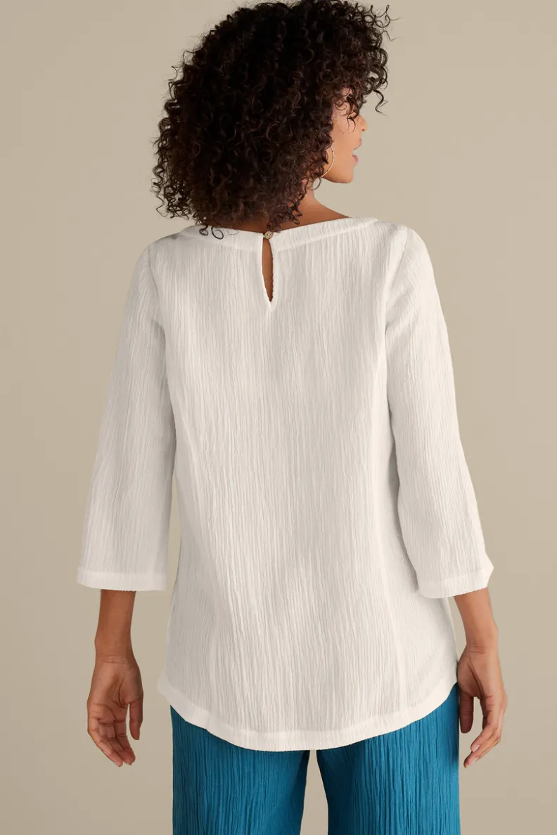 Elegante Túnica Oceo en Gasas Suaves - Conjuntos de Blusas y Leggings para Estilo Cómodo - Soft Surroundings