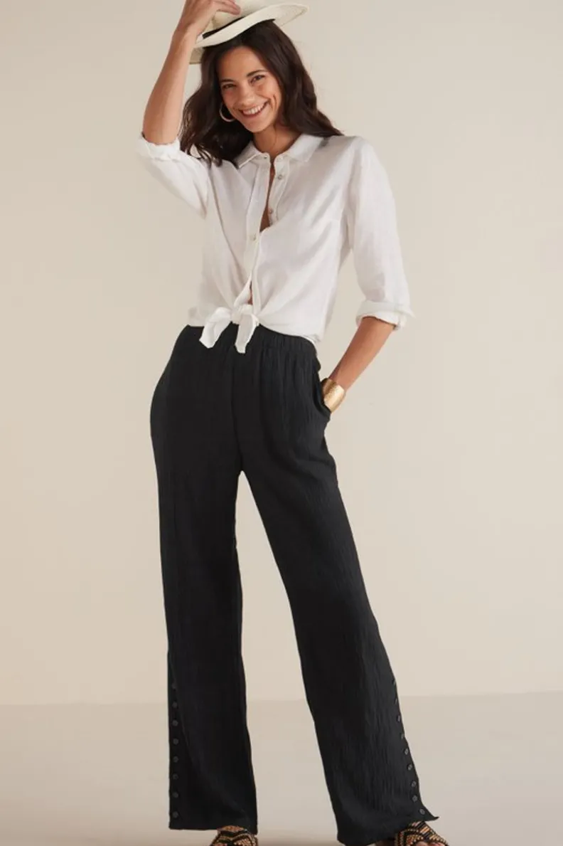 Pantalones anchos en gasa transpirable - Diseño relajado Oceo para días de verano (Colección Soft Surroundings)

(：1. 2. 3. 4. 5. 6.）