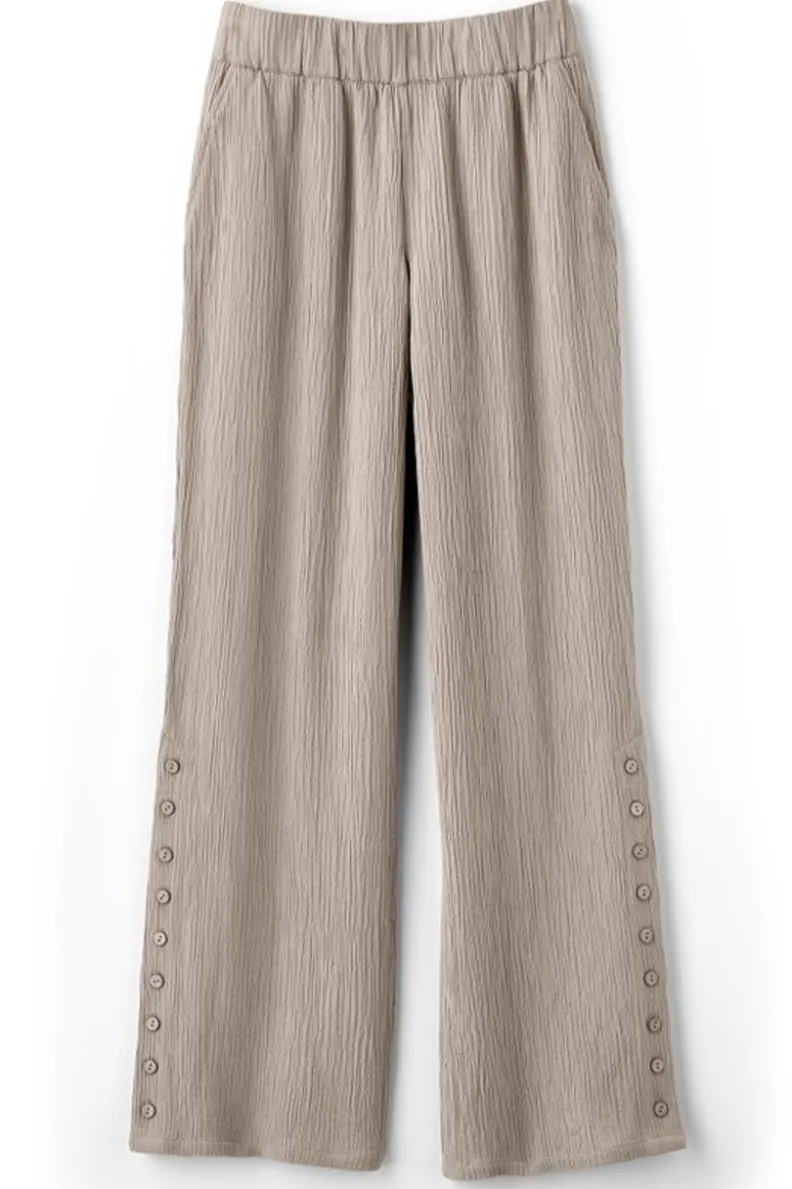 Pantalones anchos en gasa transpirable - Diseño relajado Oceo para días de verano (Colección Soft Surroundings)

(：1. 2. 3. 4. 5. 6.）