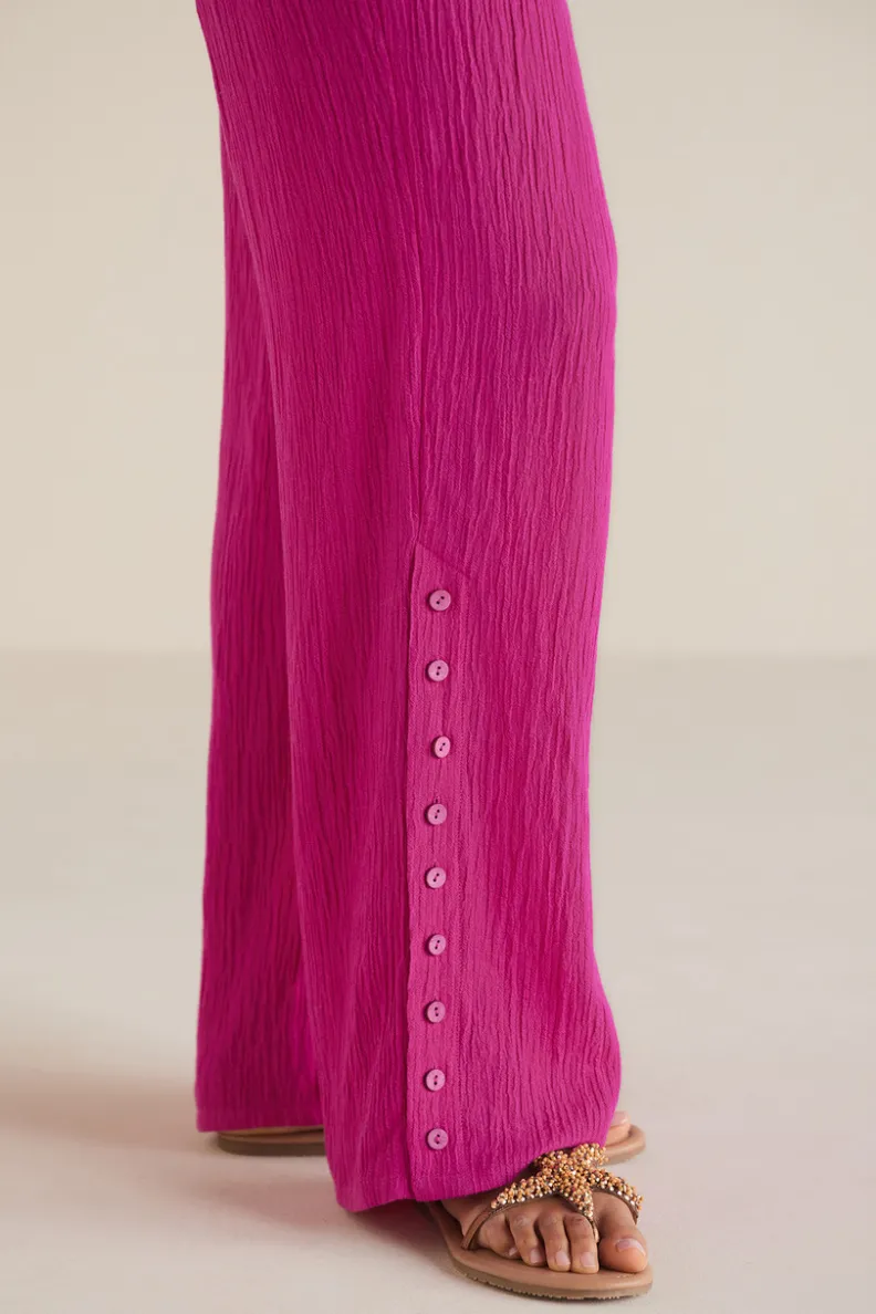 Pantalones anchos en gasa transpirable - Diseño relajado Oceo para días de verano (Colección Soft Surroundings)

(：1. 2. 3. 4. 5. 6.）