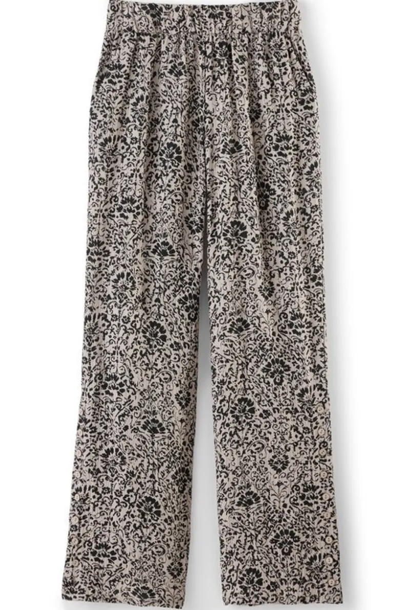 Pantalones anchos en gasa transpirable - Diseño relajado Oceo para días de verano (Colección Soft Surroundings)

(：1. 2. 3. 4. 5. 6.）