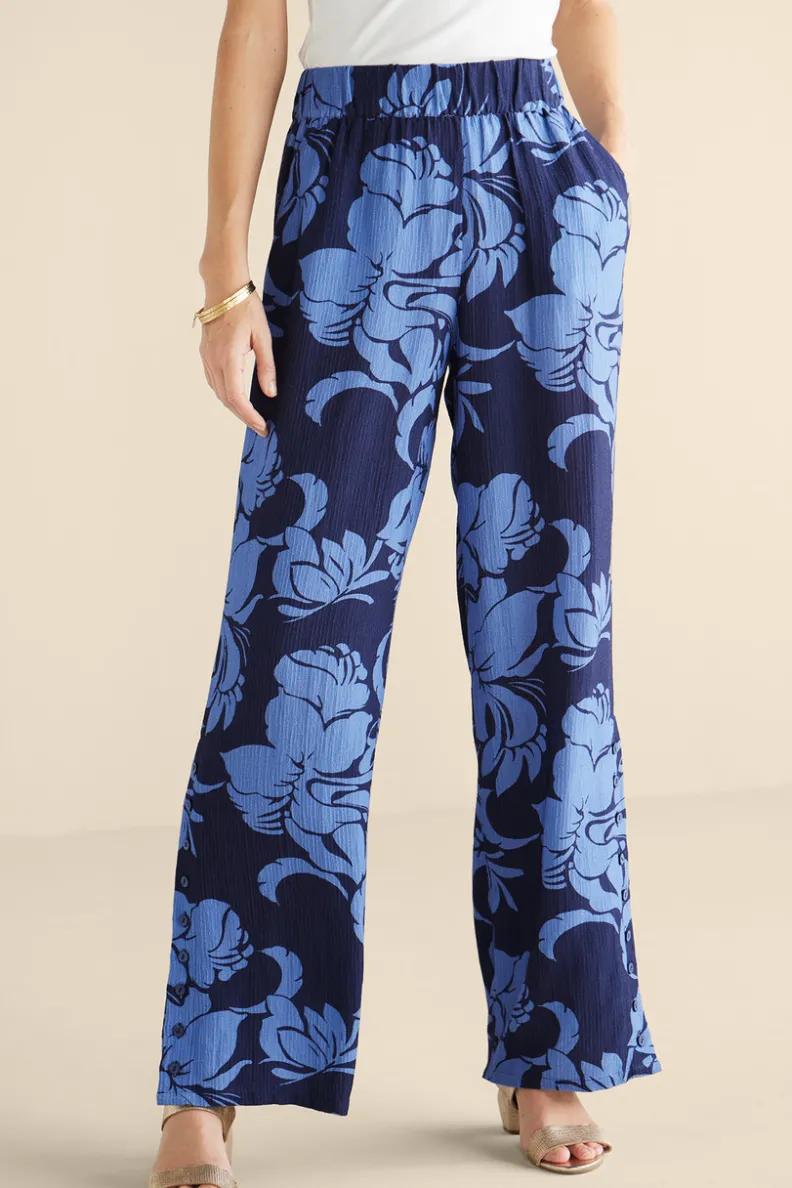 Pantalones anchos en gasa transpirable - Diseño relajado Oceo para días de verano (Colección Soft Surroundings)

(：1. 2. 3. 4. 5. 6.）