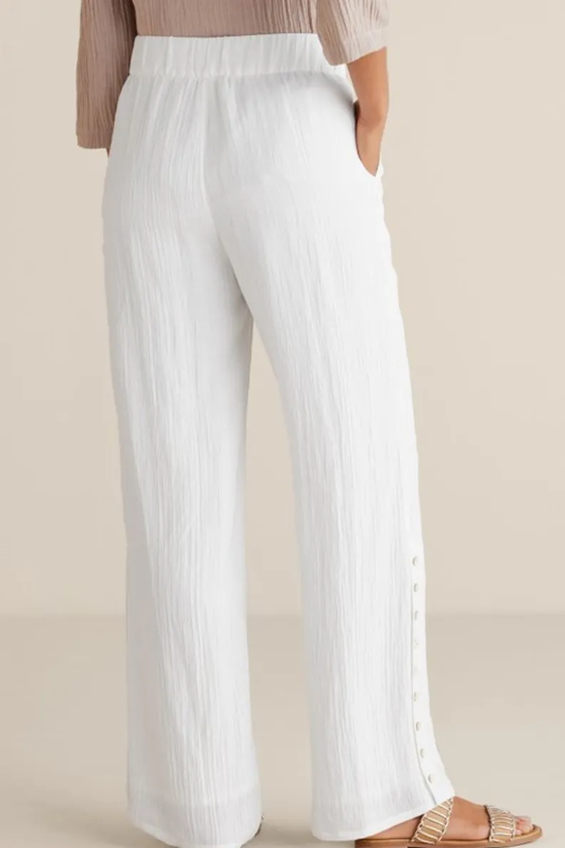 Pantalones anchos en gasa transpirable - Diseño relajado Oceo para días de verano (Colección Soft Surroundings)

(：1. 2. 3. 4. 5. 6.）