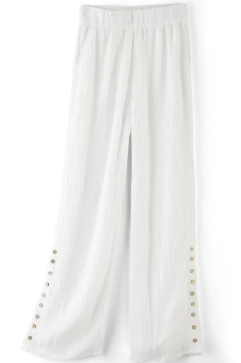 Pantalones anchos en gasa transpirable - Diseño relajado Oceo para días de verano (Colección Soft Surroundings)

(：1. 2. 3. 4. 5. 6.）