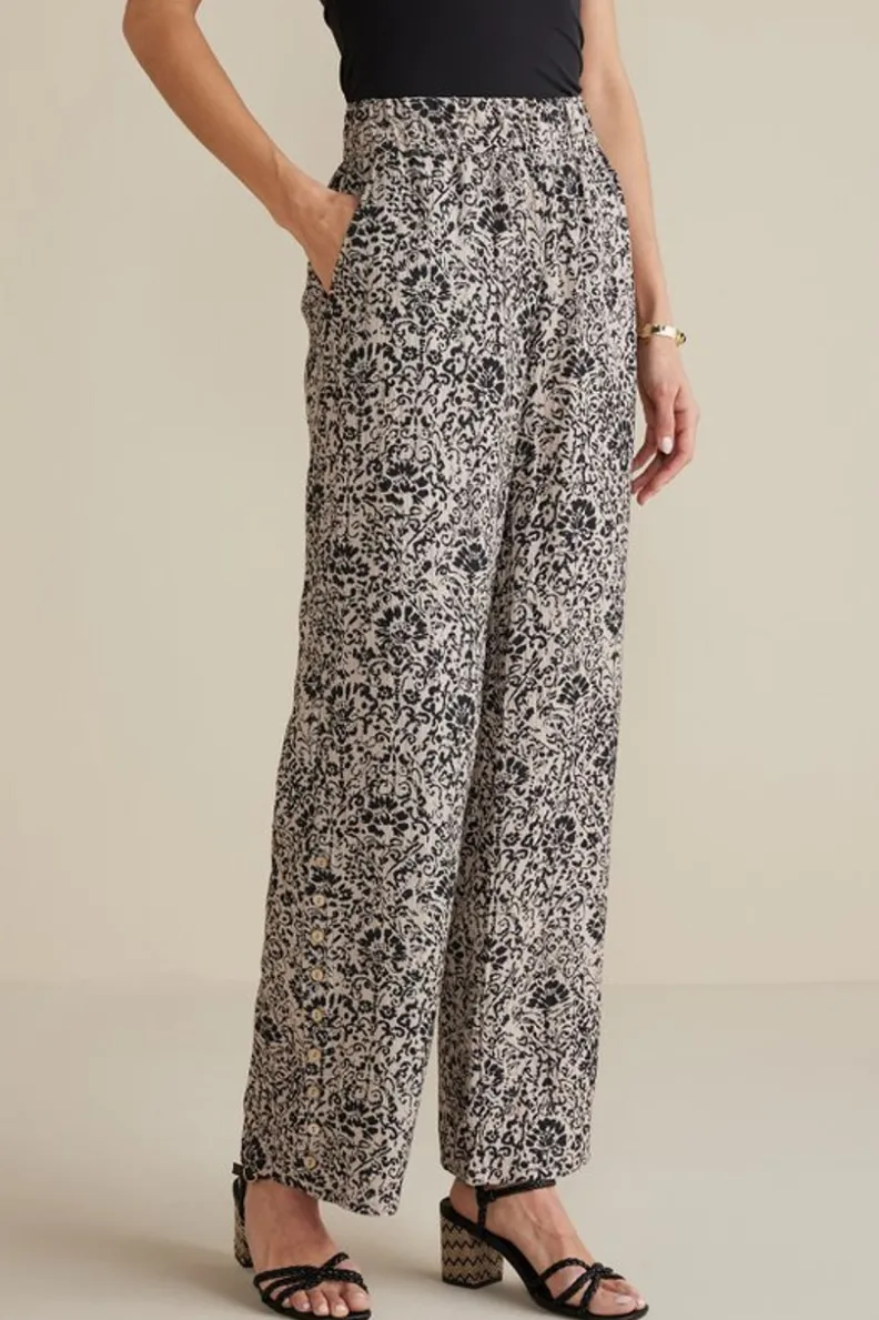 Pantalones anchos en gasa transpirable - Diseño relajado Oceo para días de verano (Colección Soft Surroundings)

(：1. 2. 3. 4. 5. 6.）