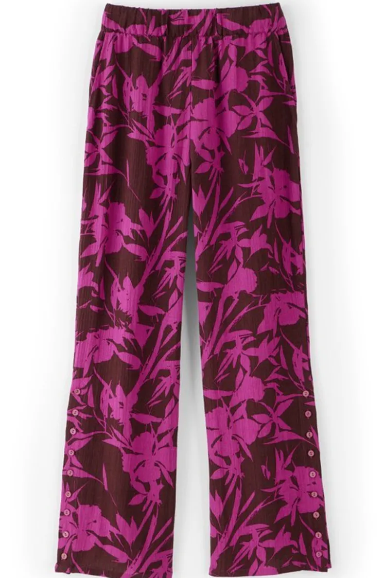 Pantalones anchos en gasa transpirable - Diseño relajado Oceo para días de verano (Colección Soft Surroundings)

(：1. 2. 3. 4. 5. 6.）