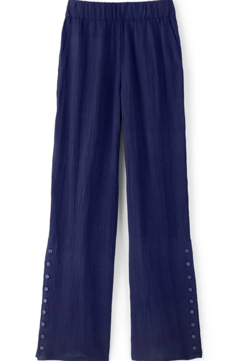 Pantalones anchos en gasa transpirable - Diseño relajado Oceo para días de verano (Colección Soft Surroundings)

(：1. 2. 3. 4. 5. 6.）