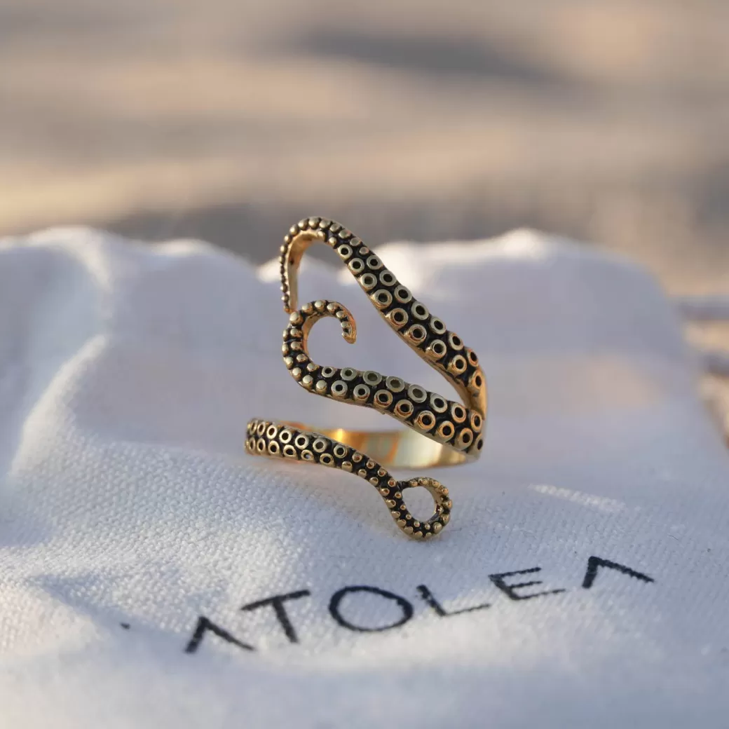 Anillo Exquisito de Pulpo Marino - Oferta Limitada en Joyas Atolea
