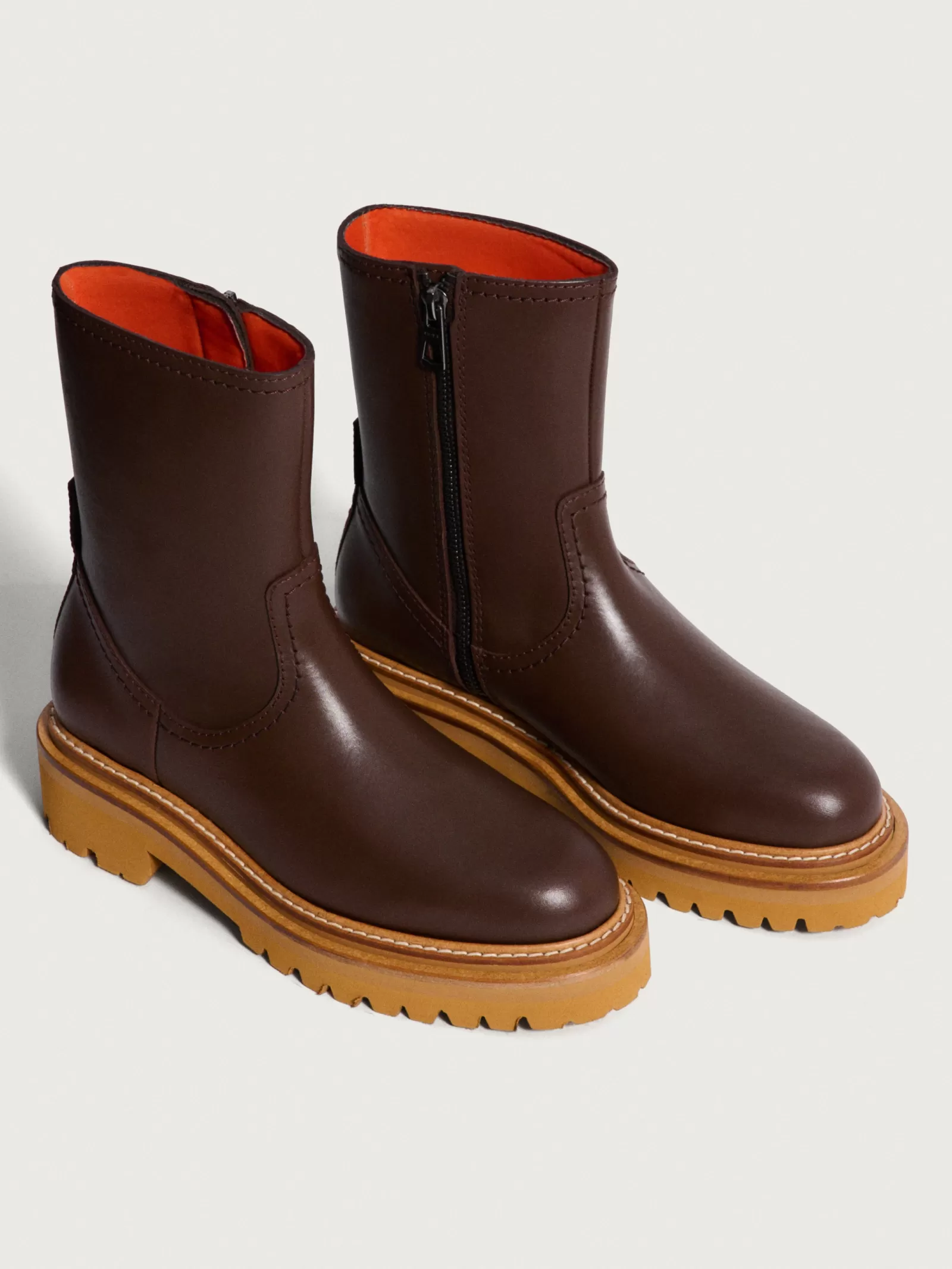 Botas de Cuero Marrón Hoff Office para Mujer - Elegancia Casual con Diseño en Botines