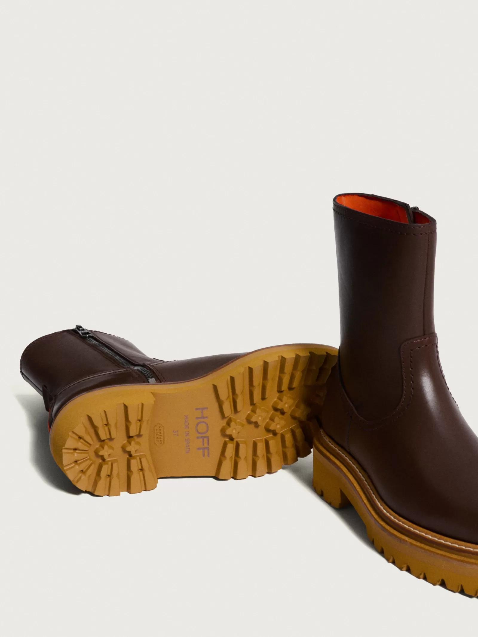 Botas de Cuero Marrón Hoff Office para Mujer - Elegancia Casual con Diseño en Botines