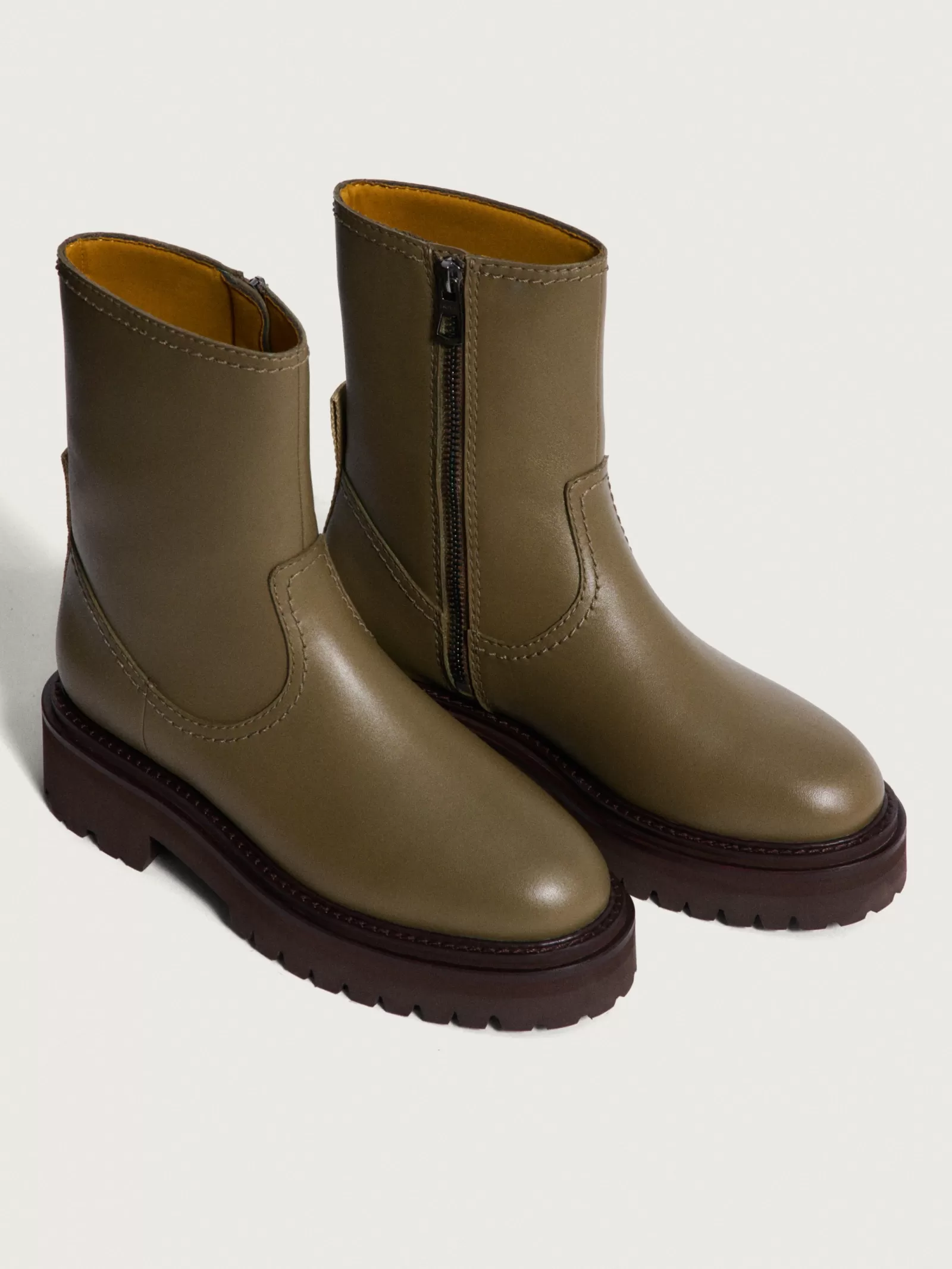 Botas Elegantes de Cuero Verde HOFF OFFICE - Botines Confortables para Mujer