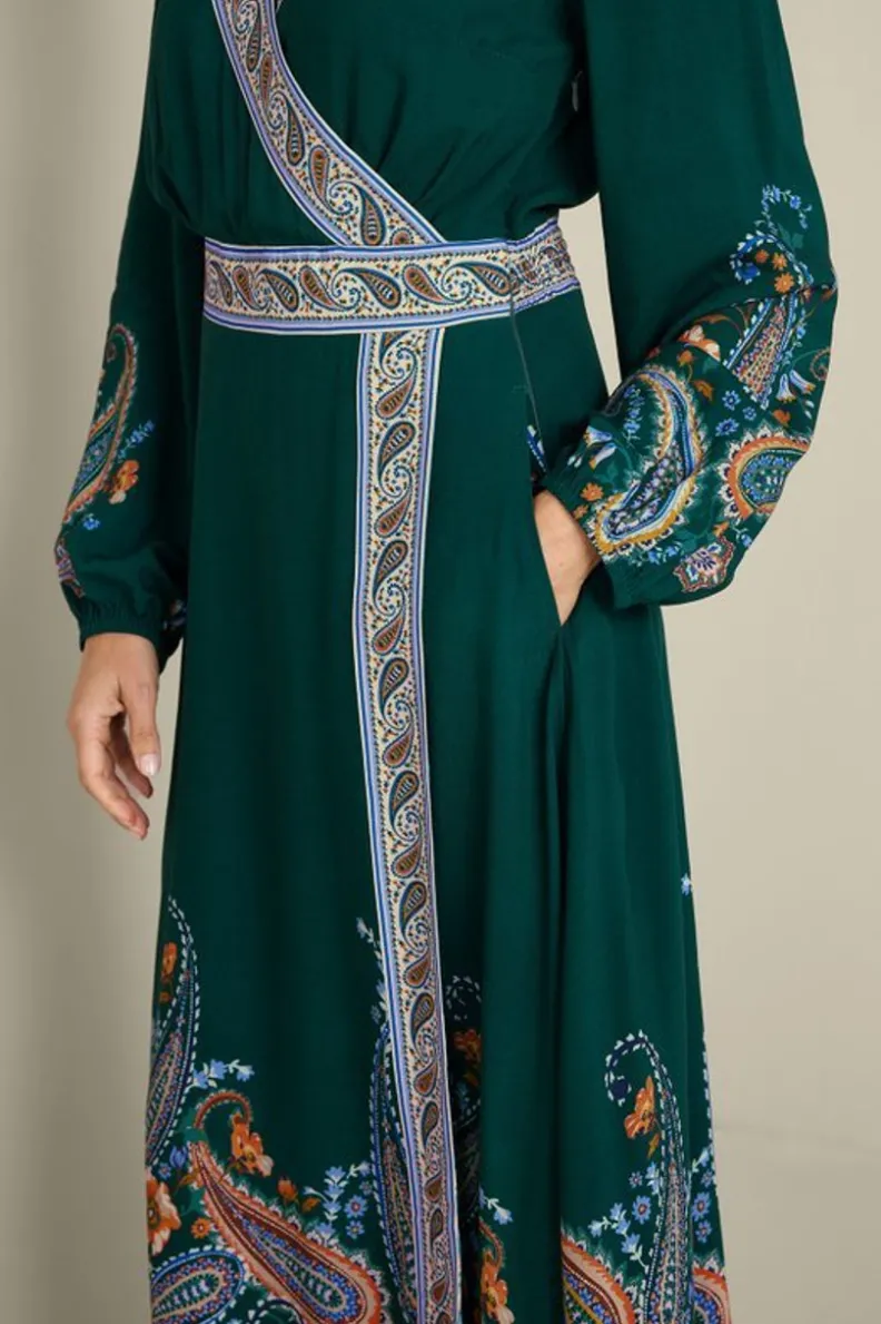 Vestido largo Parry con pañuelo toscano coordinado - Elegancia casual de Soft Surroundings