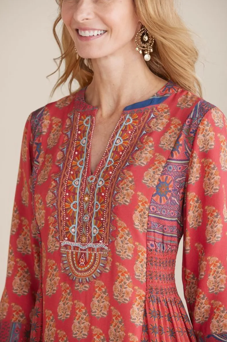 Vestido Phoenix en rojo intenso - Elegancia suave de Soft Surroundings para ocasiones especiales