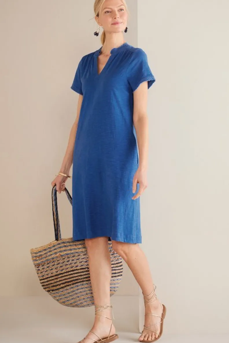 Vestido Corto Presley en Azul Zafiro - Elegancia Casual de Soft Surroundings