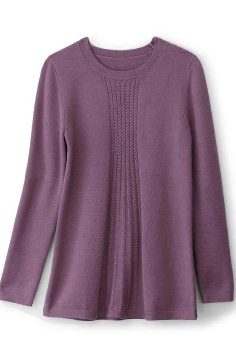 Suéter túnica Priscilla - Prenda versátil en punto suave con diseño acogedor de Soft Surroundings