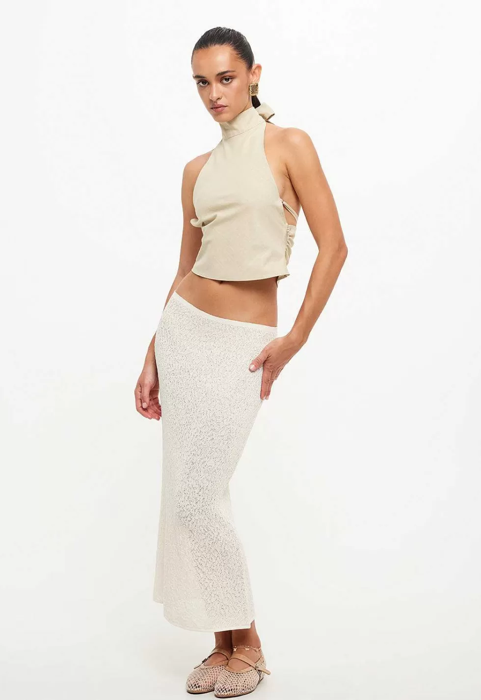 Falda Midilínea Lioness - Estilo Clásico con Detalle en Oferta Limitada