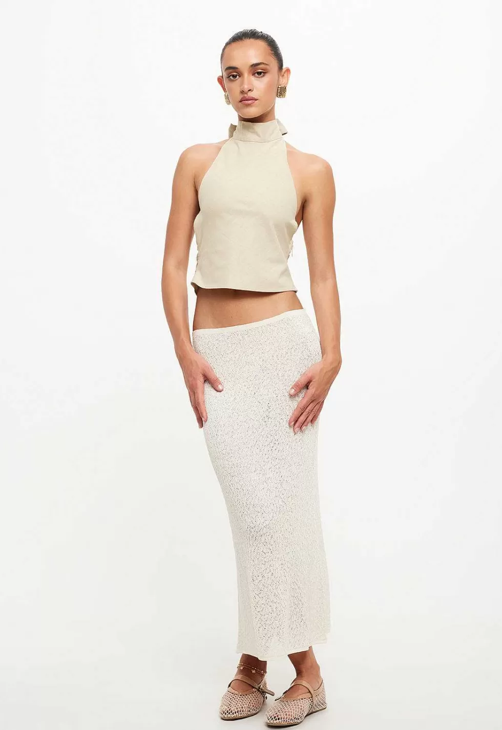 Falda Midilínea Lioness - Estilo Clásico con Detalle en Oferta Limitada