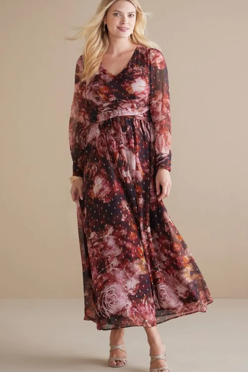 Vestido Rina en Seda Botánica - Diseño Floral Suave y Elegante de Soft Surroundings