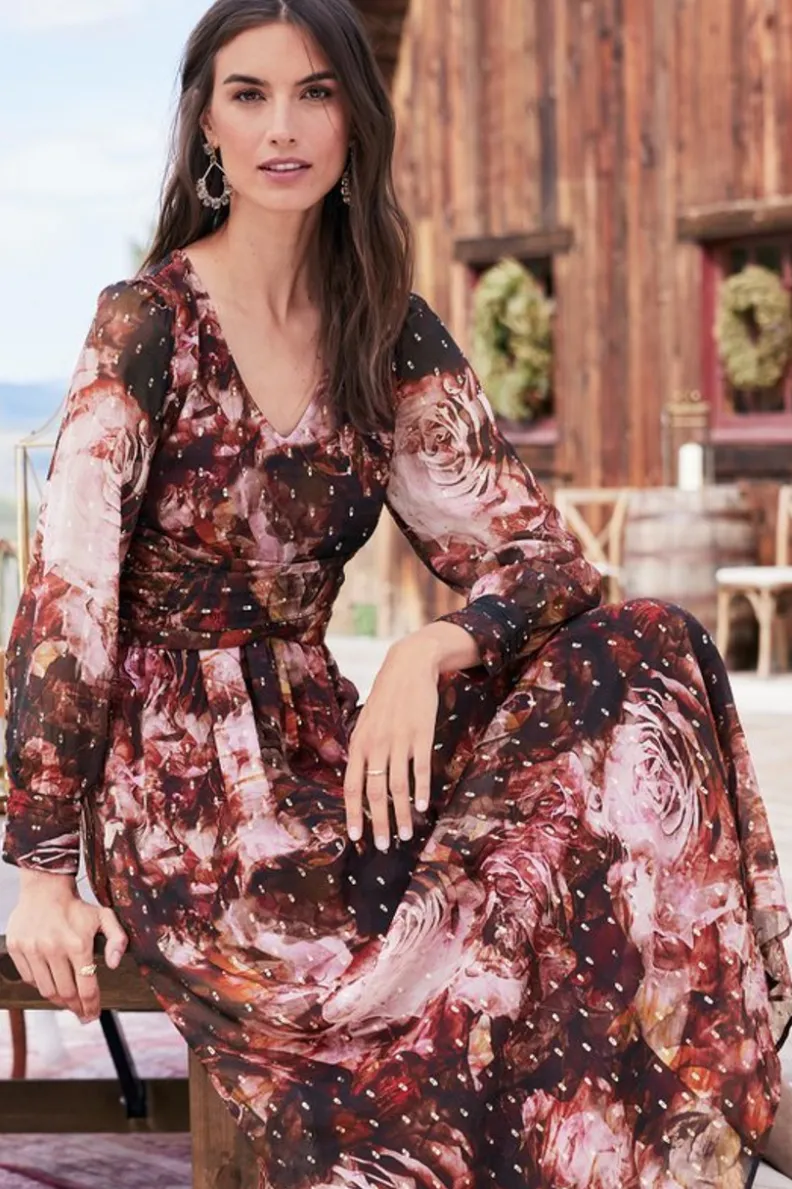 Vestido Rina en Seda Botánica - Diseño Floral Suave y Elegante de Soft Surroundings