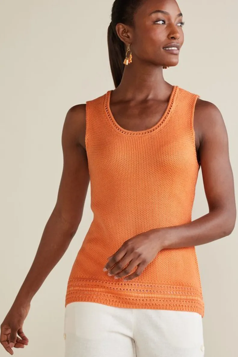 Jersey Sin Mangas Rory en Tonos Tropicales - Diseño Cómodo y Ajustado de Soft Surroundings
