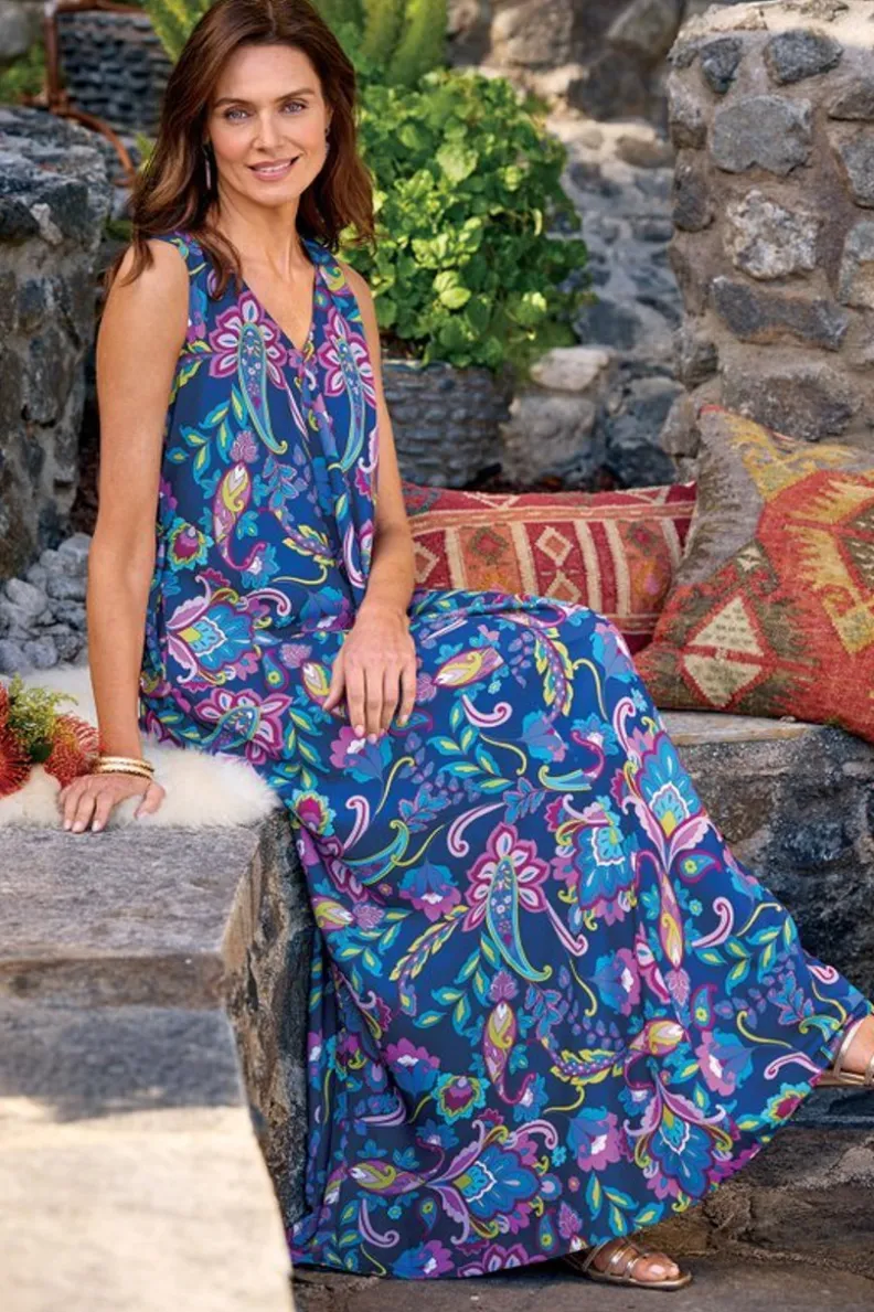 Vestido Largo Rosalía Bohemio - Estampado Paisley Inspirado en San Francisco por Soft Surroundings