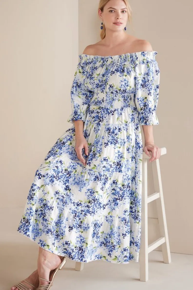 Vestido Largo Fluido Rosana en Tono Glicina Suave - Elegancia Primaveral con Comodidad Entornos Suaves