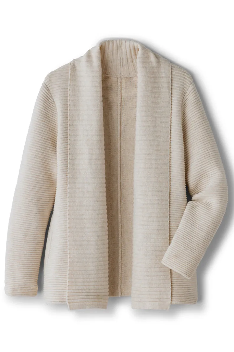 Cárdigan Sandria Suave Entorno - Color Beige Grisáceo | Abrigos y Suéteres de Temporada