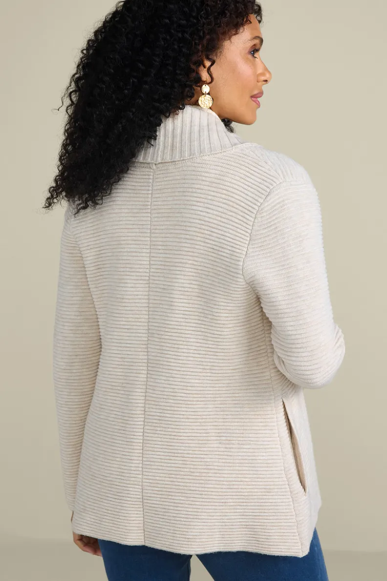 Cárdigan Sandria Suave Entorno - Color Beige Grisáceo | Abrigos y Suéteres de Temporada