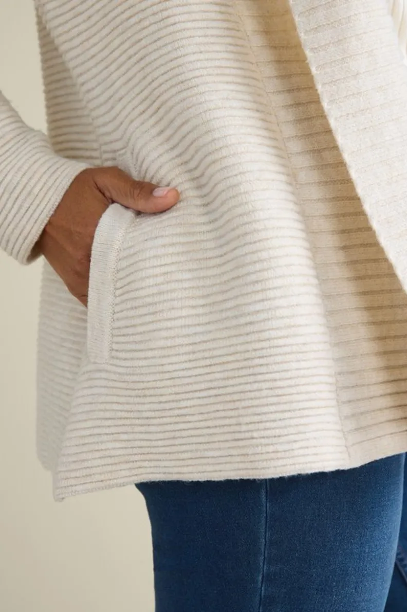 Cárdigan Sandria Suave Entorno - Color Beige Grisáceo | Abrigos y Suéteres de Temporada