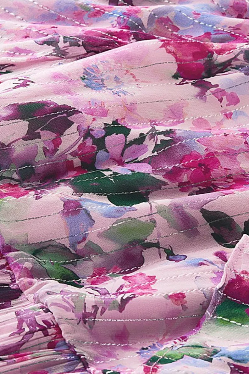 Vestido Largo Santhia con Estampado Botánico - Diseño Floral Provenzal de Soft Surroundings, Talle Maxi con Detalles Fluyentes para Temporada Estival