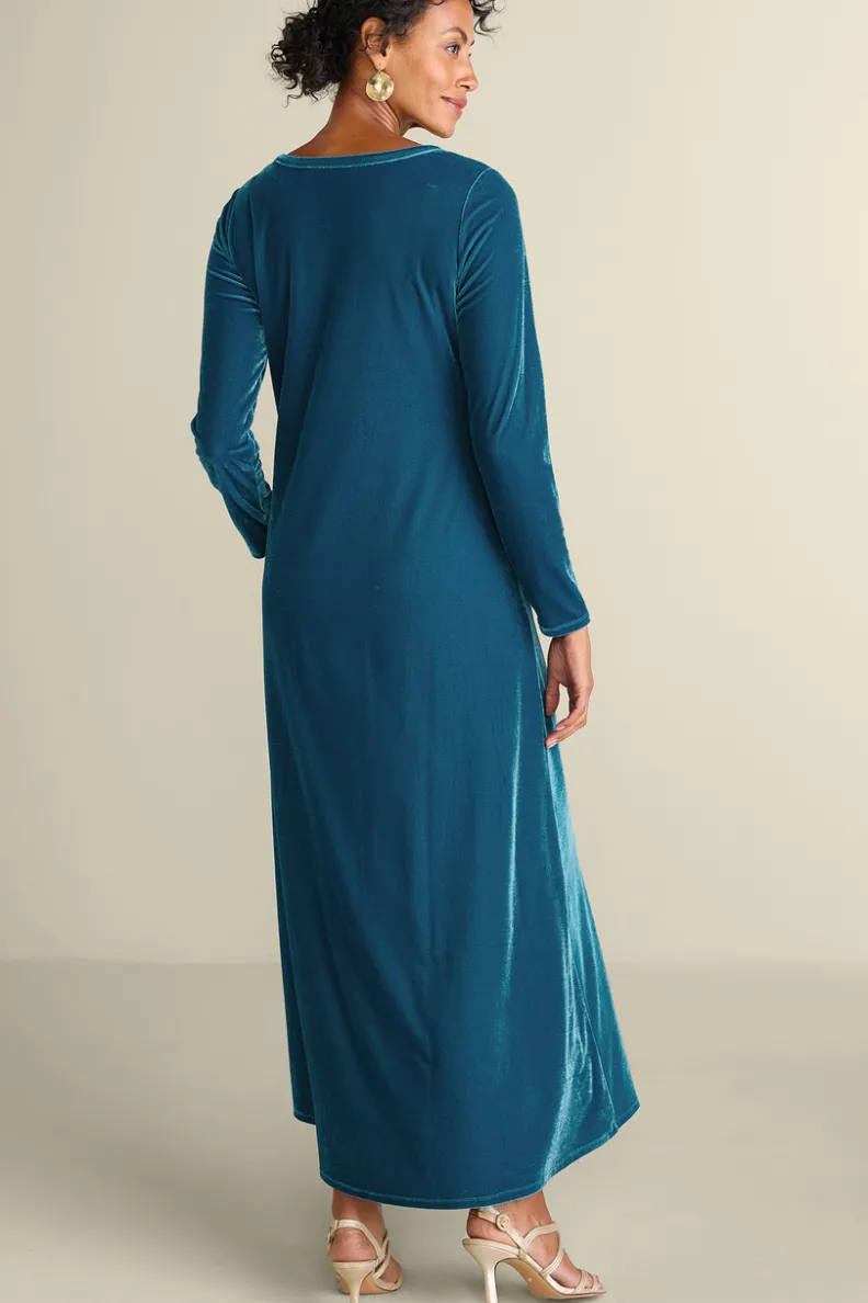 Vestido Santiago en Terciopelo Elástico - Elegancia Cálida de Soft Surroundings